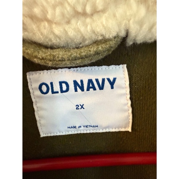 Old Navy Green Sherpa Trimmed Jacket Size 2X - Picture 5 of 6